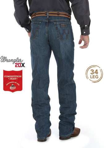 Wrangler Wrangler Men's 20X Competition Relaxed Fit Jeans Riverwash