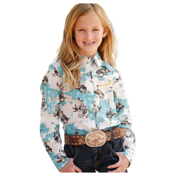 Cruel Girl Girls Long Sleeve Western Snap Shirt