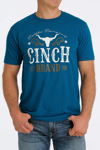 Cinch Men’s T-Shirt ‘Cattle Co’ Teal