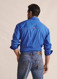 long sleeve blue rodeo shirt for men