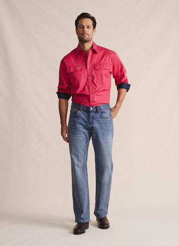 mens pink rodeo shirt