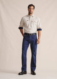 mens country dress shirt beige