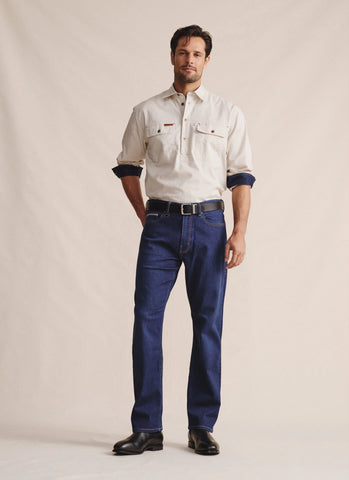 mens country dress shirt beige