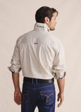 mens half button work shirt