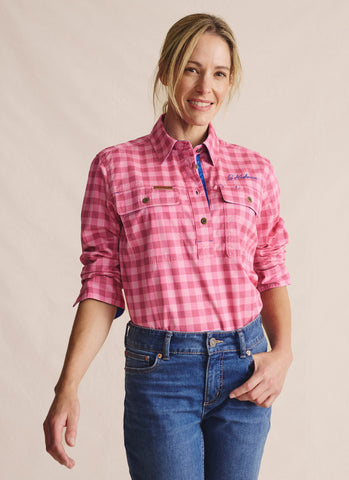 s Kidman camfield half placket shirt