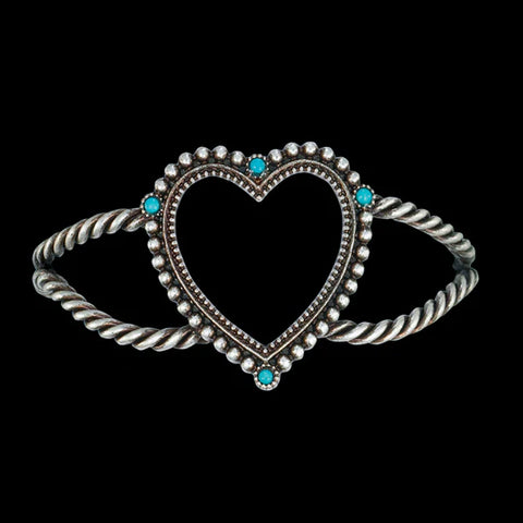 Montana Silversmiths Bracelet Turquoise Hearts Cuff Bracelet