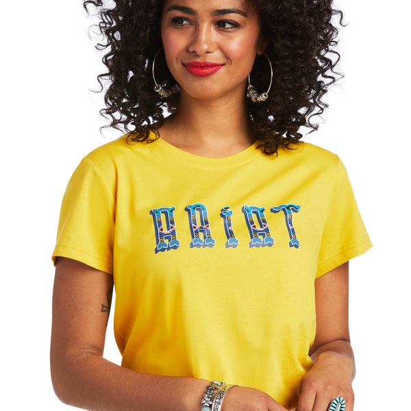 ARIAT Women's REAL Kinship Tee Spicy Mustard