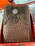 ROPER Tri-fold Wallet - Tooled Yoke