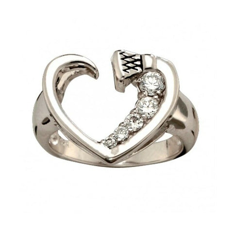 Montana Silversmiths Ring Silver and Shine Horseshoe Nail Heart Ring