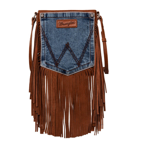 WRANGLER DENIN POCKET LEATHER FRINGE