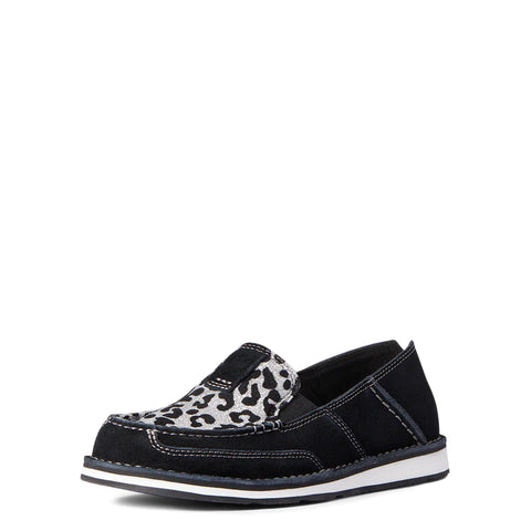 Ariat Women’s Cruiser Black Suede/Silver Leopard