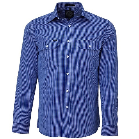 Rite Mate Men's Long Sleeve Double Pocket Shirt Royal Blue