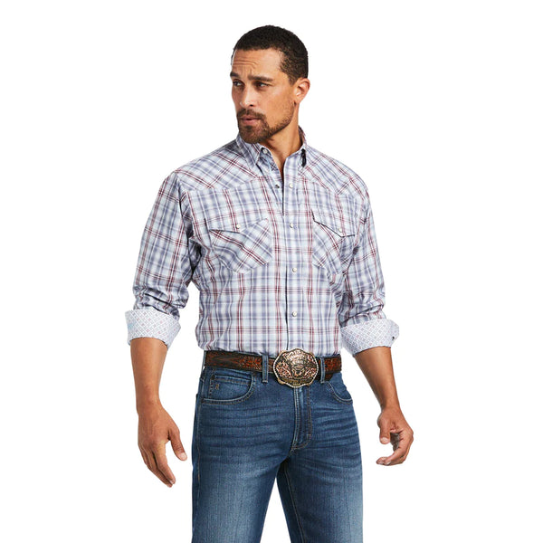 ARIAT Men's Relentless Steely Stretch Classic Fit Snap Shirt