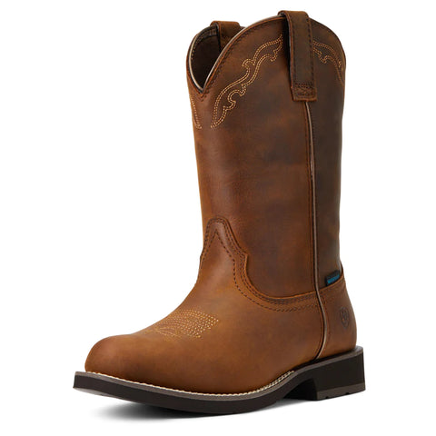 ARIAT WOMEN'S DELILAH ROUND TOE H20 DISTRESSED BROWN