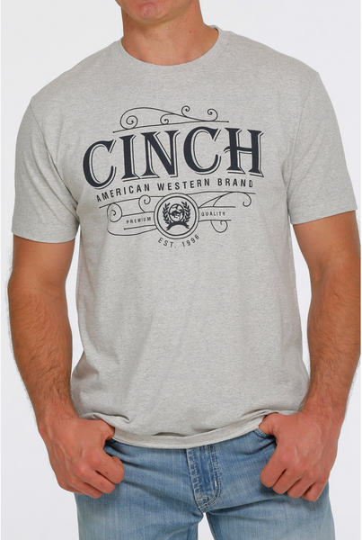 Cinch Men’s T-Shirt ‘American Western’ Concrete MTT1690493