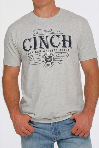 Cinch Men’s T-Shirt ‘American Western’ Concrete MTT1690493