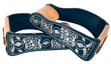 Oxbow Black Aluminium Offset Stirrups with Floral Engraving