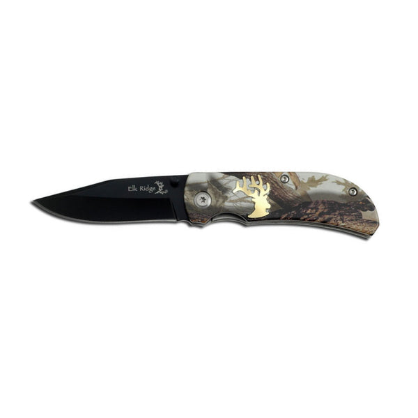 Elk Ridge Camo Lockliner Stainless Steel Knife