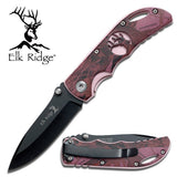 Elk Ridge Pink Camo Linerlock Pocket Knife