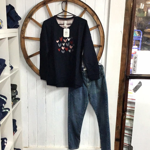 Elm Navy Bundles of Love Crew
