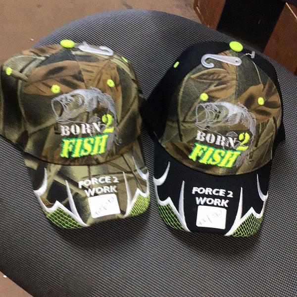 Born 2 fish Forced To Work Cap