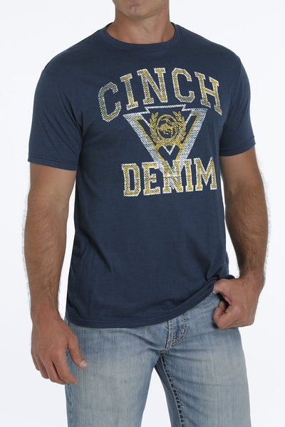 cinch denim logo shirt