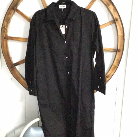 Shirty shirt dress black