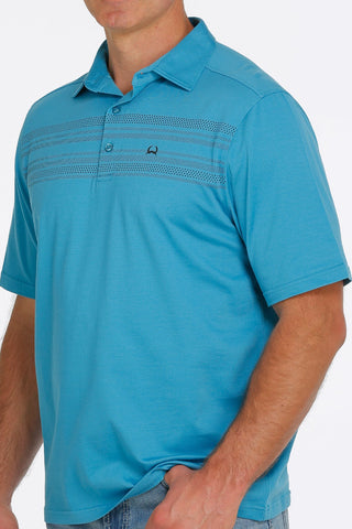 CINCH Men's Short Sleeve ARENAFLEX Polo Shirt - Turquoise