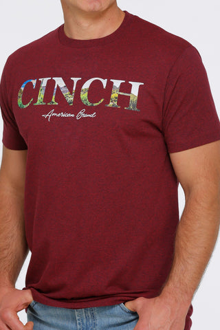 CINCH Men's Cinch Tee - Cranberry